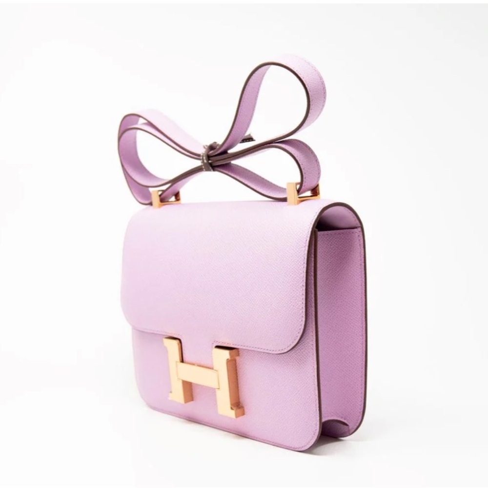 HERMES MAUVE SYLVESTRE EPSOM CONSTANCE 24 - Picture 2 of 15